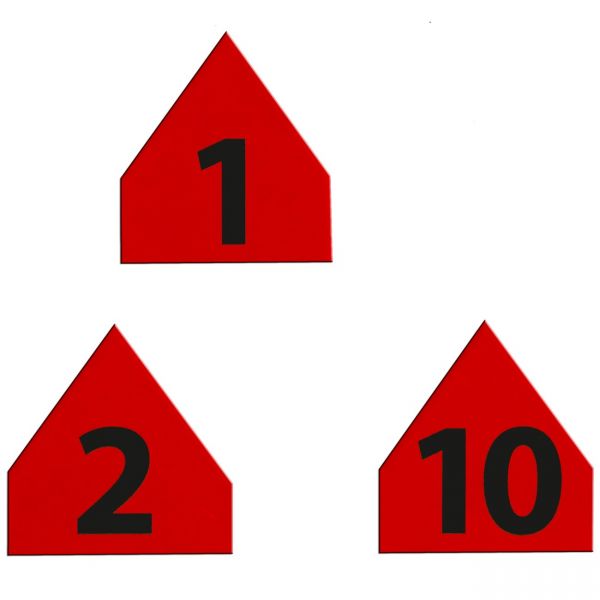 Nummerierungen spitz rot (11-20)