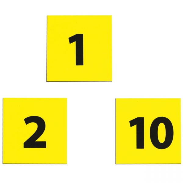 Nummerierungen quadratisch gelb (11-20)