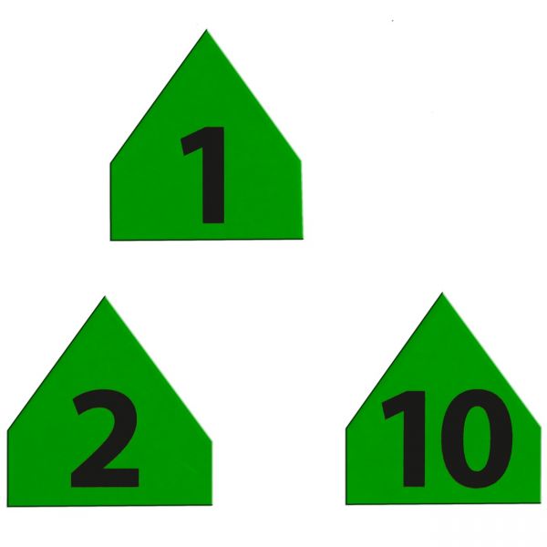 Nummerierungen spitz grün (11-20)